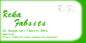 reka fabsits business card
